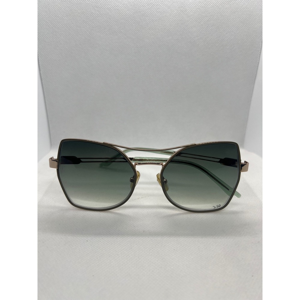 Coco and Breezy‎ Geometric Cat Eye Sunglasses Gold Green Gradient 56-17.5-145